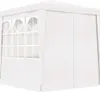 Profi-Partyzelt mit Seitenwänden 2×2m Weiß 90 g/m² Produktbild-Vorschau 5