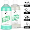 Two bottles of LM Abform Silikon are shown side-by-side, with marketing icons and text on the right side of the image. Produktbild-Vorschau