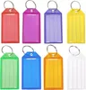 A collection of eight colorful key tags arranged in two rows on a white background. Produktbild-Vorschau