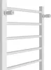 A close-up, studio shot of a white towel warmer. Produktbild-Vorschau