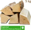 A pile of firewood logs on a white background, with text overlays indicating weight and origin. Náhľad obrázku produktu