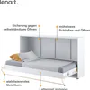 Schrankbett 90 x 200 Horizontal CP-06 Weiß Matt LENART Produktbild-Vorschau 4
