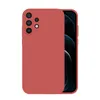 A red phone case is shown on a white background, with a smartphone partially visible inside the case. Produktbild-Vorschau