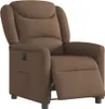 A brown fabric recliner chair is shown against a white background. Voir les images du produit