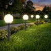 5er Set LED Solarkugel weiß, Erdspieß, DxH 10x38 cm Produktbild-Vorschau 1