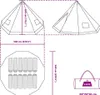 vidaXL Tipi Zelt mit Dach mit Speicher Grün 560 x 560 x 300 Produktbild-Vorschau 8