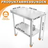 TWOLIIN Edelstahl Arbeitstisch,4 Stück Lenkrollen mit Produktbild-Vorschau 2