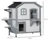 Katzenhaus Aus Holz, Outdoor Katzenhütte Mit Treppe, Produktbild-Vorschau 3