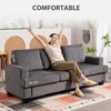 HOMCOM 3-Sitzer Sofa, Couch mit Armlehnen, Stahlbeinen, Produktbild-Vorschau 5