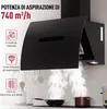 LEVIVO A+++ Cuffia di aspirazione senza testa 60 cm Anteprima dell’immagine prodotto 2