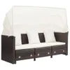 vidaXL Ausziehbares 3-Sitzer-Schlafsofa mit Dach Poly Produktbild-Vorschau 3
