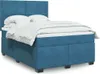 Boxspringbett mit Matratze Blau 140x200 cm Samt Produktbild-Vorschau 2