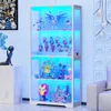 BROTTAR Vitrine mit LED Beleuchtung und Glastüren Weiß Produktbild-Vorschau 1