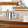 Edelstahl-Kochtopf 2L mit Glasdeckel, Induktion, Ausgießer Voir les images du produit
