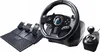 A gaming steering wheel, pedals, and gear shifter set against a white background. Náhľad obrázku produktu