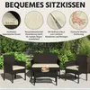 Yaheetech Polyrattan Sitzgruppe 4er Gartenmöbel Set inkl. Produktbild-Vorschau 7