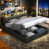 INONEFT Polsterbett Boxspringbett 140x200 cm mit LED & Produktbild-Vorschau 1