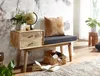 Panca imbottita FineBuy da 120 cm in legno massello con Anteprima dell’immagine prodotto 2