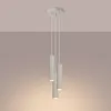 Moderne beige runde Pendelleuchte Ø20cm drei Wellrohre für Produktbild-Vorschau 14