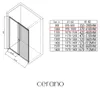 CERANO - Douchecabine Varone POINT L/P - 6 mm - matzwart, Productafbeelding-voorbeeld 5
