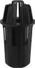 A black plastic drain trap insert with a ribbed, cage-like top. Produktbild-Vorschau