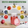 ACXIN set van 36 inmaakpotten met rood-wit geruit deksel – Productafbeelding-voorbeeld 6