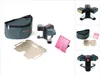 A collage of images showing a Bosch laser level and its accessories, including a carrying case, target plates, and a red laser target square. Voir les images du produit