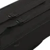 A close-up view of the black fabric of a saxophone case, showing the straps and buckles. Podgląd zdjęcia produktu