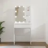 vidaXL Toaletka z diodami LED biała 60x40x140 cm Podgląd zdjęcia produktu 2