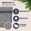 CASARIA® 4x Chaises de jardin pliantes Gris Chiné en Voir les images du produit 5