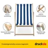 Chaise longue - rayures larges - bleu foncé - pliable - en Voir les images du produit 2
