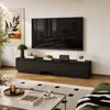 TV-Lowboard ausziehbar 166-270cm Schwarz, Fernsehschrank Produktbild-Vorschau 2