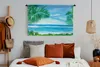 MuchoWow® Wandteppich Wandbehang Meer - Pflanze - Aquarell Produktbild-Vorschau 4