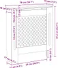 vidaXL Obudowa grzejnika z płyty MDF czarna 78 cm Podgląd zdjęcia produktu 8