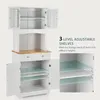 KOMFOTTEU Bufetová skříňka vysoká dřevěná, vitrína Náhled obrázku produktu 4