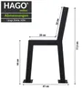 HAGO24 Bankgestell Stahl H-Form 2er Set Bankfüße Schwarz Produktbild-Vorschau 5