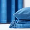 HOMESCAPES Tagesdecke Rajput, 100% Baumwolle, blau, 150 x Produktbild-Vorschau 6