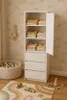BDW, armadio con 3 cassetti, 50×180,5×40 cm, bianco Anteprima dell’immagine prodotto 7