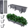 KADAX Balkonkasten Blumentopf Blumentopf 80cm Halterungen Produktbild-Vorschau 1