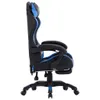 Gaming-Stuhl mit Fußstütze Blau und Schwarz Kunstleder Produktbild-Vorschau 3