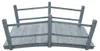 vidaXL Zahradní most šedý 140x60x56 cm Masivní jedlové Náhled obrázku produktu 1