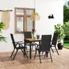 vidaXL 5-tlg. Garten-Essgruppe Schwarz und Braun -  Produktbild-Vorschau 2