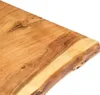 Close-up of a wooden table edge with a live edge. Anteprima dell’immagine prodotto