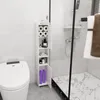 Badezimmer Hochschrank Badregal Badmöbel mit 2 offenem Fach Produktbild-Vorschau 5