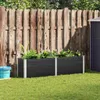 vidaXL Garten-Hochbeet 200x50x54 cm WPC Grau Produktbild-Vorschau 2