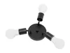 A black ceiling lamp with three white light bulbs against a white background. Náhled obrázku produktu