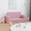 vidaXL Canapé-lit pour enfants 2 places Rose Peluche douce Voir les images du produit 2