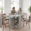Klappbarer Holztisch fš¹r 4-6 Personen mit Rollen, 75 x 140 Produktbild-Vorschau 2