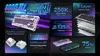 A collage of images showcasing a mechanical keyboard and its features, with a dark, futuristic background. Náhled obrázku produktu