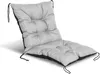 A light gray chair cushion with black trim, shown from a slightly elevated side angle on a white background. Voir les images du produit